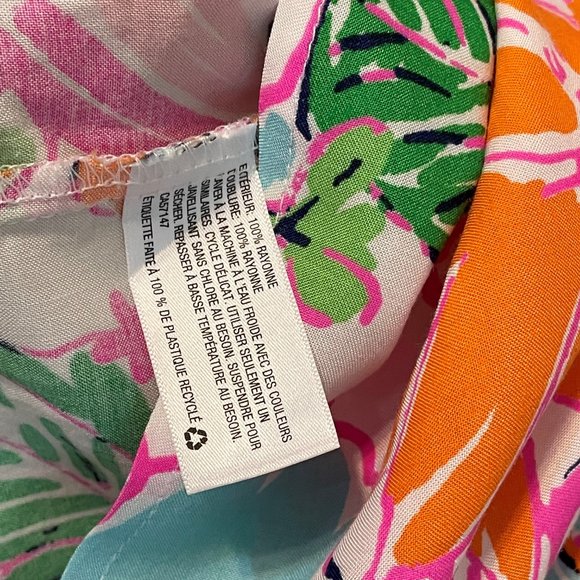 Lilly Pulitzer for Target Nosey Posey Floral Zip Back Sleeveless Peplum Top XS - Picture 7 of 7